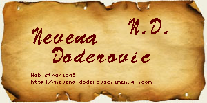 Nevena Doderović vizit kartica